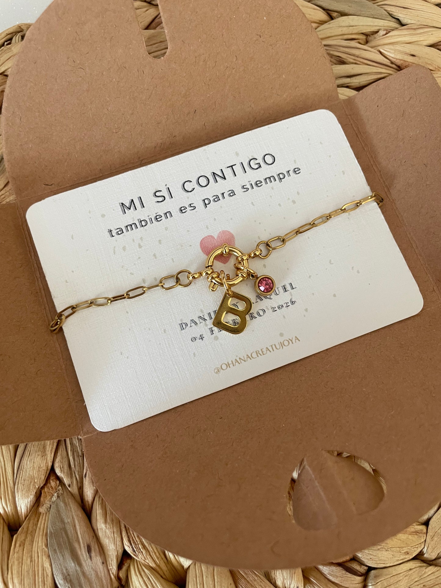 PULSERA INICIAL CON CIRCONITA CIERRE MARINERO - Dto. por cantidad -