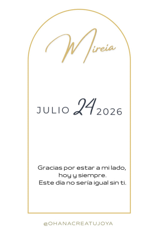TARJETA NUESTRO ARCO DE AMOR