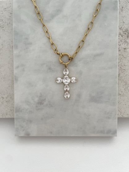 COLLAR CRUZ CRISTAL