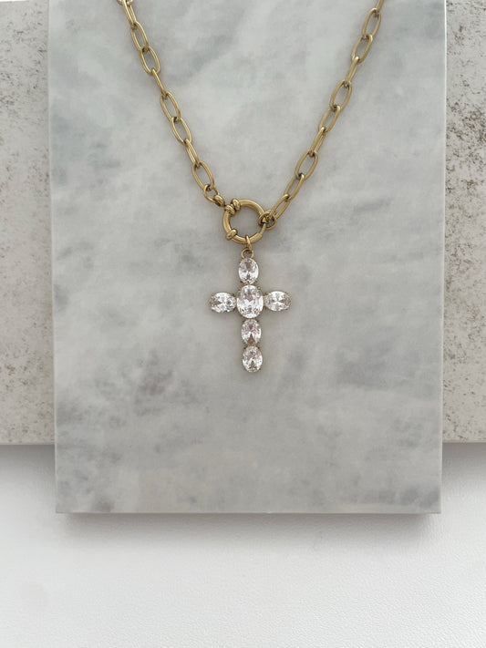 COLLAR CRUZ CRISTAL