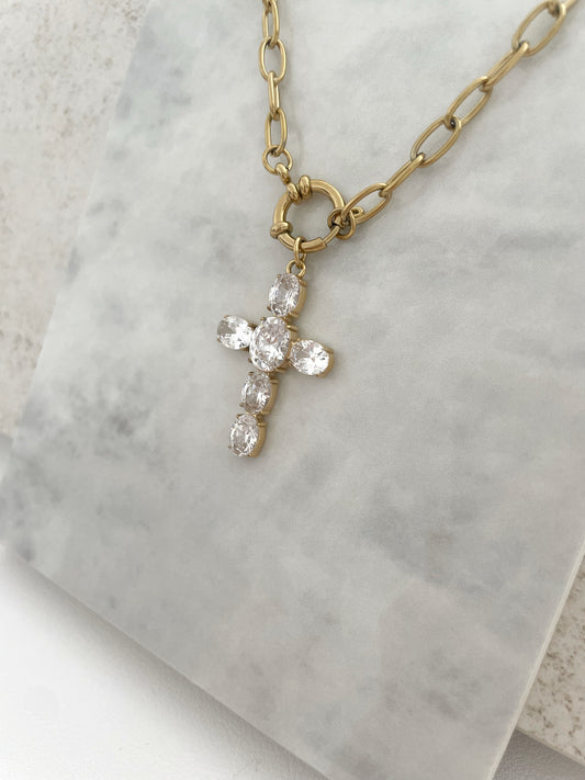 COLLAR CRUZ CRISTAL