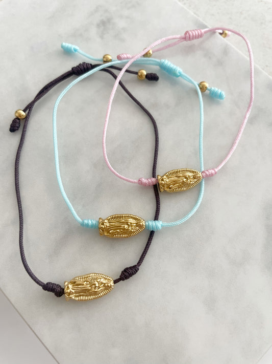 PULSERA MACRAMÉ VIRGEN DE GUADALUPE