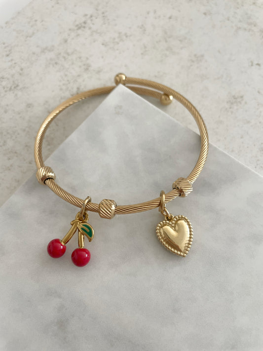 Pulsera raiz personalizable con 2 charms joyería