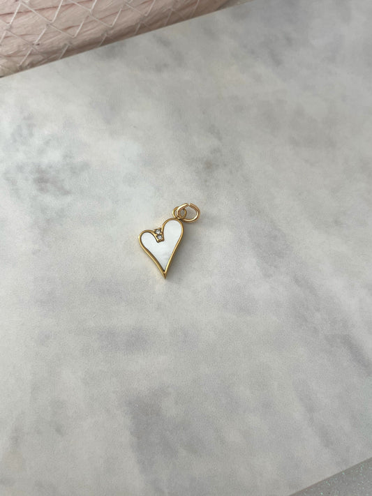 CHARM CORAZÓN BLANCO