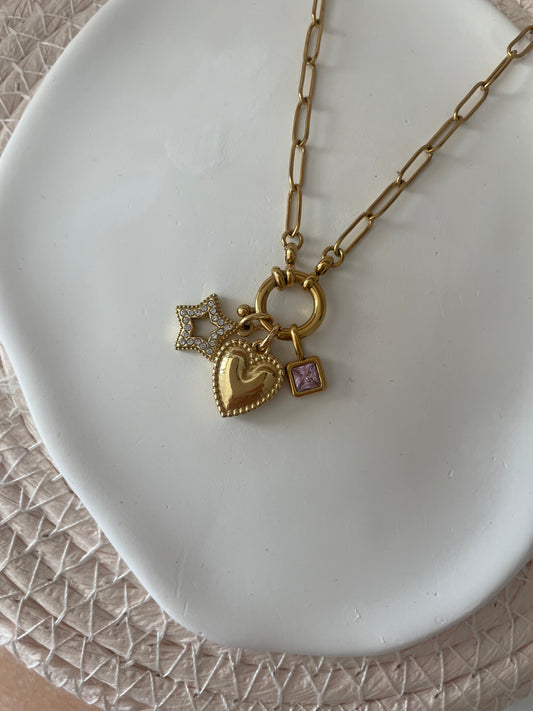 COLLAR AMOR PERSONALIZABLE (incluye 3 charms)