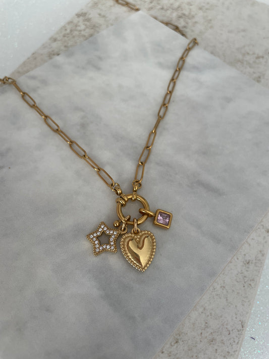 COLLAR AMOR PERSONALIZABLE (incluye 3 charms)