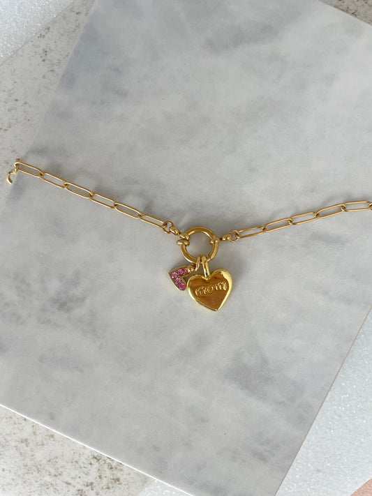 PULSERA ESLABONES MOM PERSONALIZABLE (incluye 3 charms)