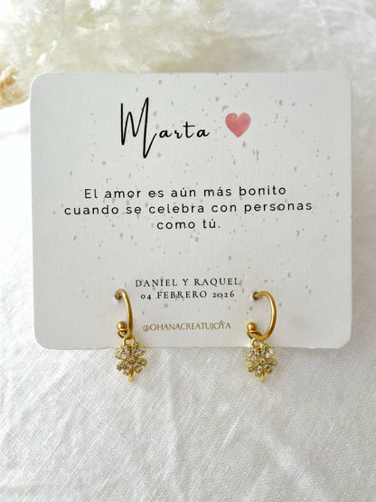 PENDIENTES TRÉBOL CIRCONITAS