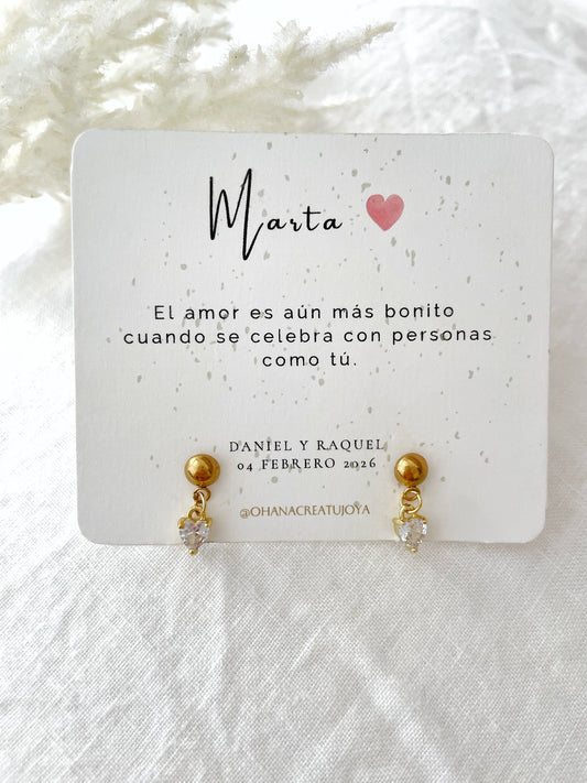 PENDIENTES CORAZON CRISTAL
