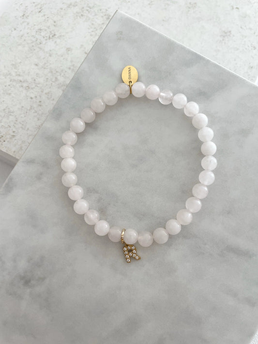 Pulsera cuarzo morganite calcita joyería personalizable