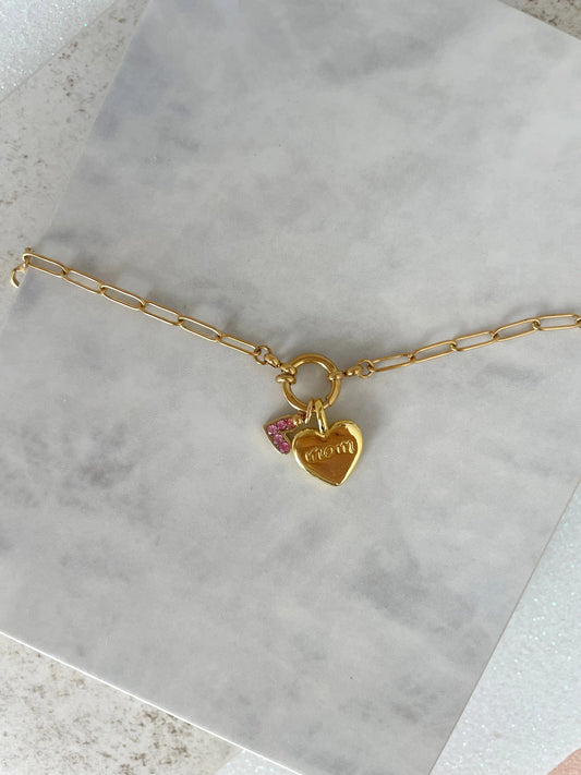 PULSERA ESLABONES MOM PERSONALIZABLE (incluye 3 charms) OHANA Jewelry